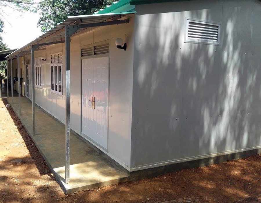 Construction of Police Building using pre fabricated panels at Daraniyagala